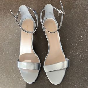 Nine West silver heels